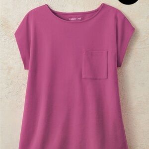 Coldwater Creek #BestCotton Tee in Bright Aster Purple NWOT